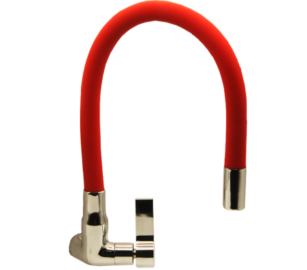 Griferia de Agua Fria Alkatami Gourmet Flex Rojo Para Pared