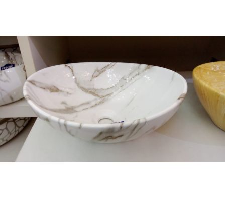 Bacha Ceramica Sobreponer 40x33x14 Oval 2025000309