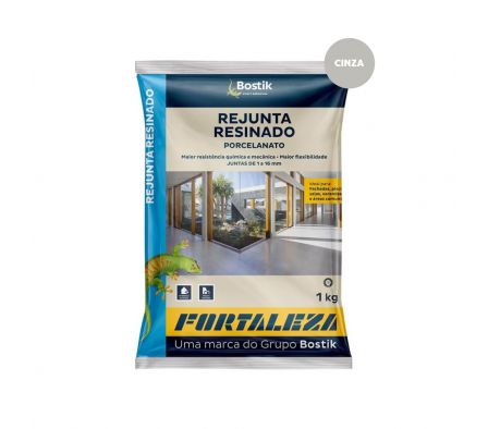 Rejunte Resinado Fortaleza Cinza  1KG