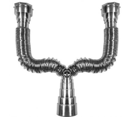 Sifon Doble Blukit Cromado 031601