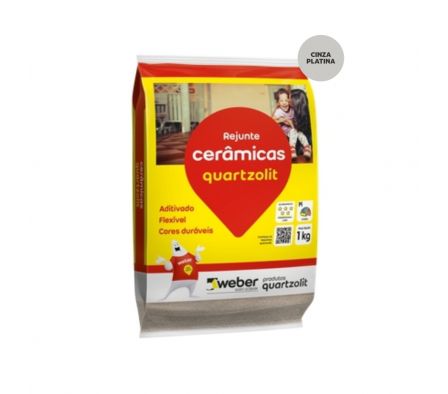 Rejunte Flexible Quarzolit Color Cinza Platina de 1kg 00523