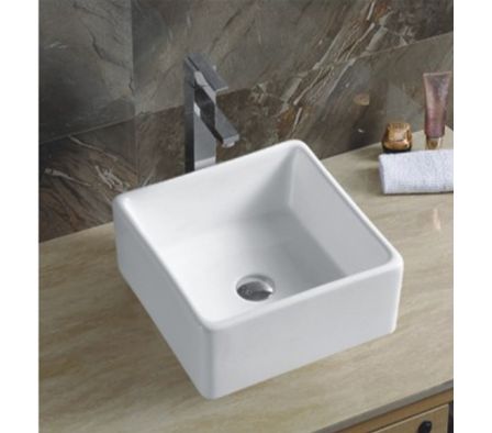 Bacha Dikasa 380x380x130 Cuadrada Blanca CB107A