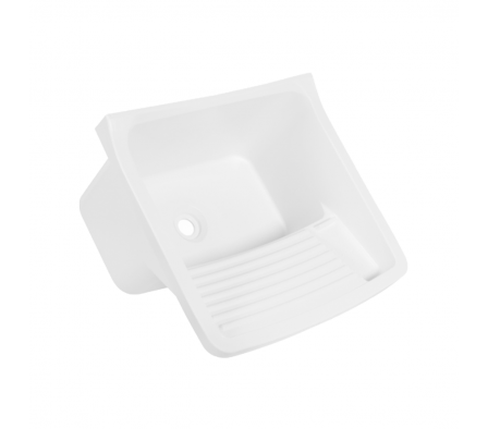 Pileta p/ Lavar Ropa Astra 15Lts Gris (Soporte, Tornillo, Tarudo y Sopapa)