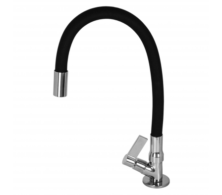 Griferia de Agua Fria Alkatami Gourmet Flex Negro Balcon Ref: 3301