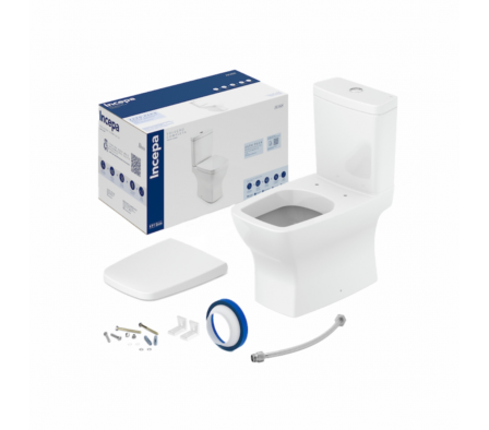 Kit Incepa Boss Inodoro + Caja + Tapa Blanco Brillante