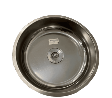 BACHA INOX REDONDO 40CM X10CM C/SOPAPA SIFON