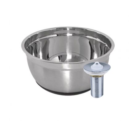 Bacha Inoxidable con Sopapa 25X12 cm