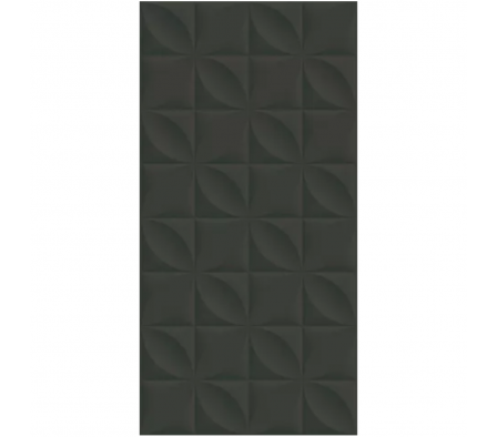 Revestimiento Cerámico Lume Botanico Nero Alto Brillo / Relieve 45x90 1,62 M²