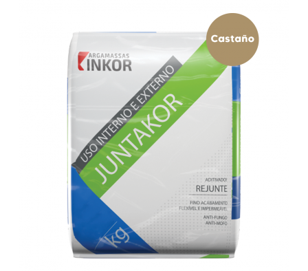 Rejunte Flexible Inkor Juntakor Color Castaño de 1Kg