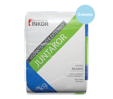 Rejunte Flexible Inkor Juntakor Color Celeste de 1Kg