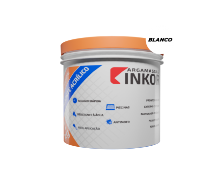 Rejunte Acrilico Inkor Color Blanco de 1kg