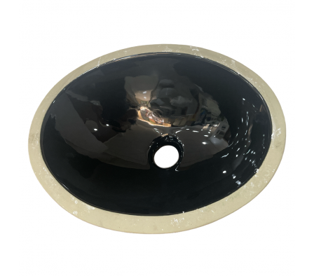 CUBA EMBUTIR OVALADA 39X30 CELITE NEGRO