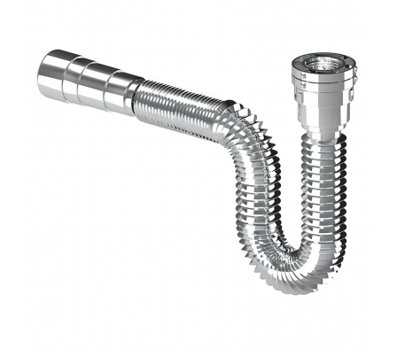 Sifon Tigre Corrugado Multi-Uso Simple Cromado 2332