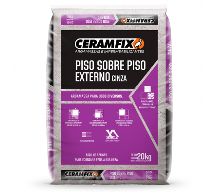 Argamasa Piso sobre Piso Externo Cinza