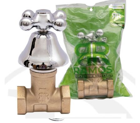 Llave de Paso 3/4 Ramos New RR Con Campana 11532