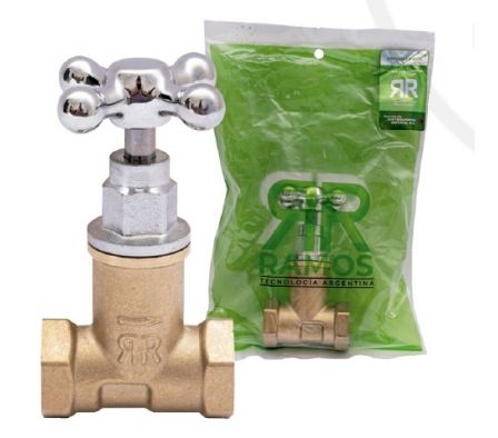 Llave de Paso 3/4 Ramos New RR Cromo Cruz 11516