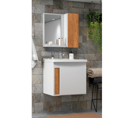Mueble de baño DIKASA Parati Noce 45 cm puerta blanca 184450701