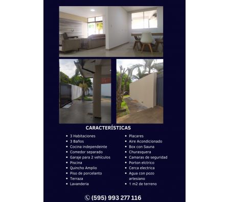 CASA CON PISCINA EN BARRIO PABLO ROJAS