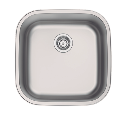 Bacha Tramontina Inox 40x40x18Cm Satinado 0,8 mm  Sobreponer 94029/102