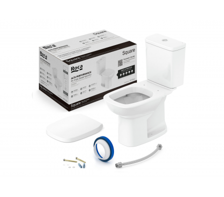 Roca Debba Kit Inodoro +Caja+Tapa PP Square Blanco C329723003