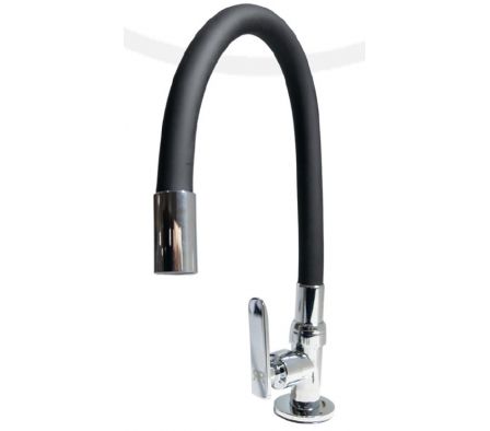 Canilla Pared Ramos Negro Flexible 10771