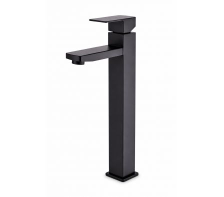 Monocomando Ramos Lavatorio Alto Negro Cuadrado 29,5cm 10741